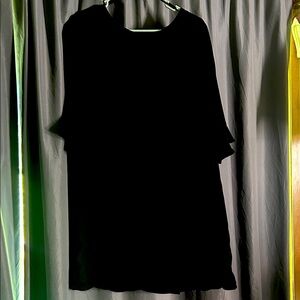 CeCe Black Ruffle Sleeve Blouse